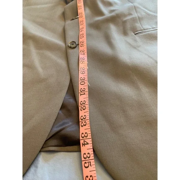 Burberrys Wool‎ Suit Jacket Blazer Mens Charcoal Gray Tailored Fit - Picture 13 of 16